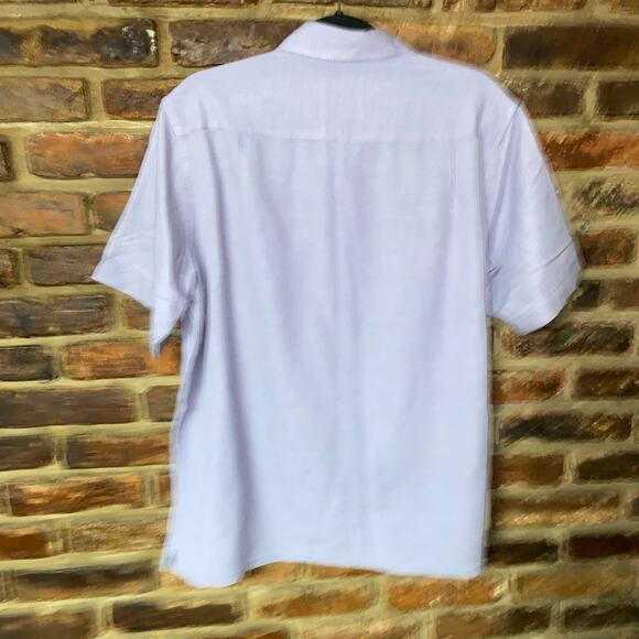 Tasso Ella Island Lavender Lilac Purple Silk Linen Button Down Shirt Size Large - Picture 5 of 5